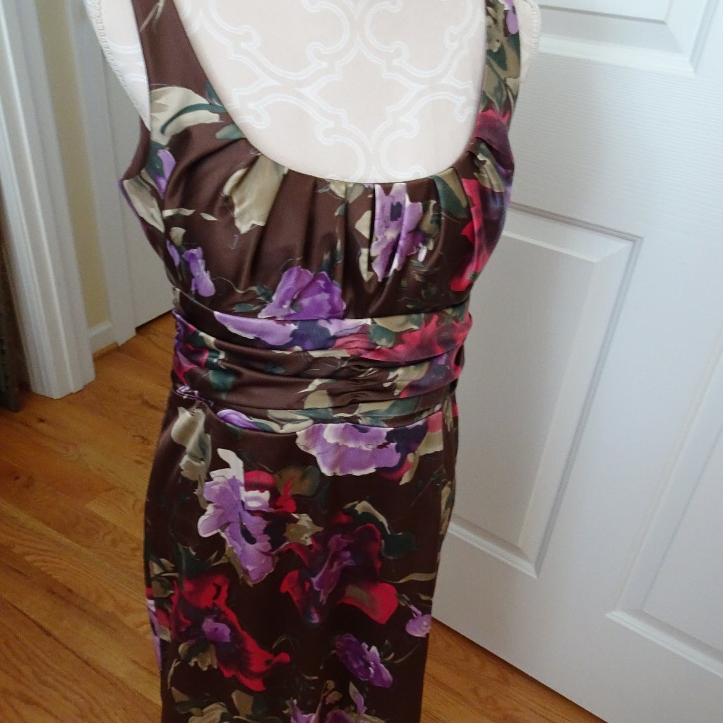 Cocktail Dress Size Large Lined-Floral-Lkn